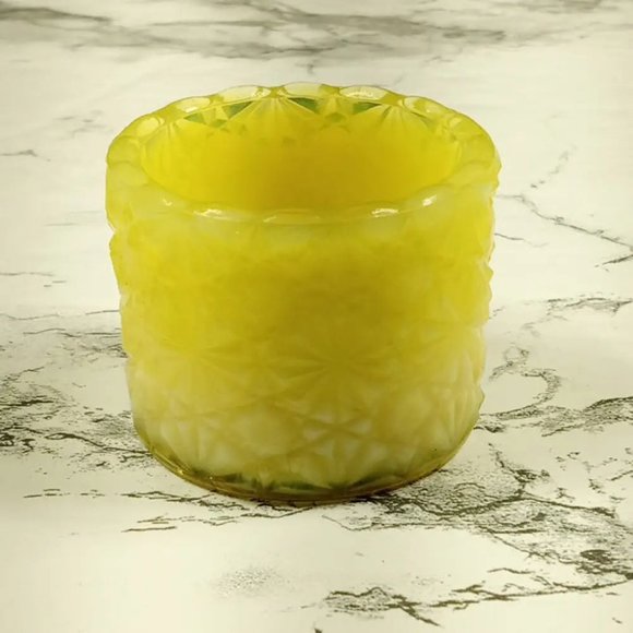 Degenhart Glass Ohio Salt Cellar Saucer Paperweight Trinket Vtg - Picture 5 of 11